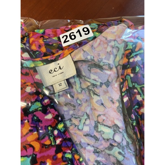 Eci New York Dress Womens Large Pink Casual Party Cocktail Coastal Work Boho - Picture 9 of 9